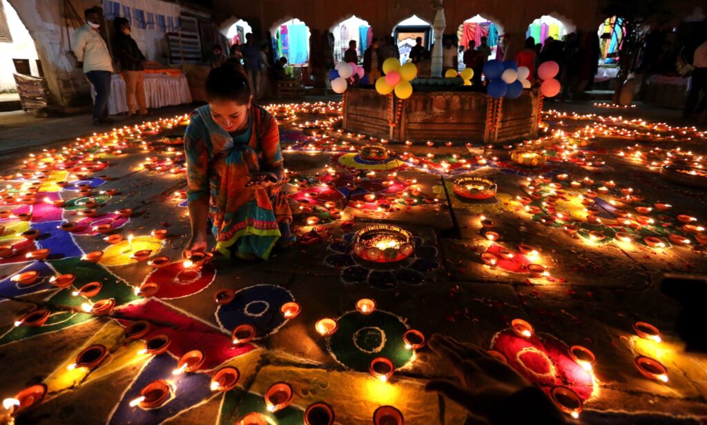 indian claypot lights called diya